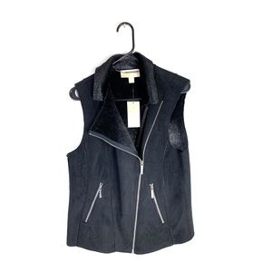 NWT Michael Kors suede faux fur Vest size 10
